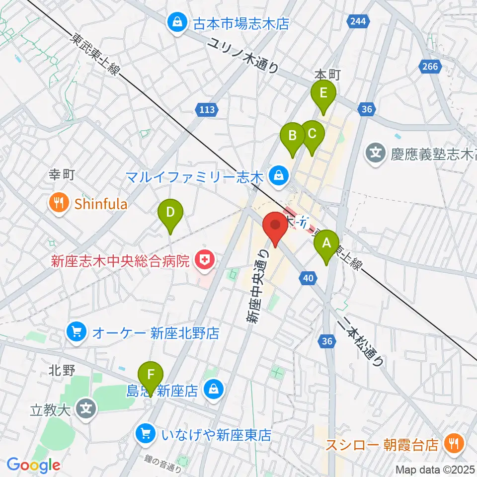 森音楽教室周辺のホテル一覧地図
