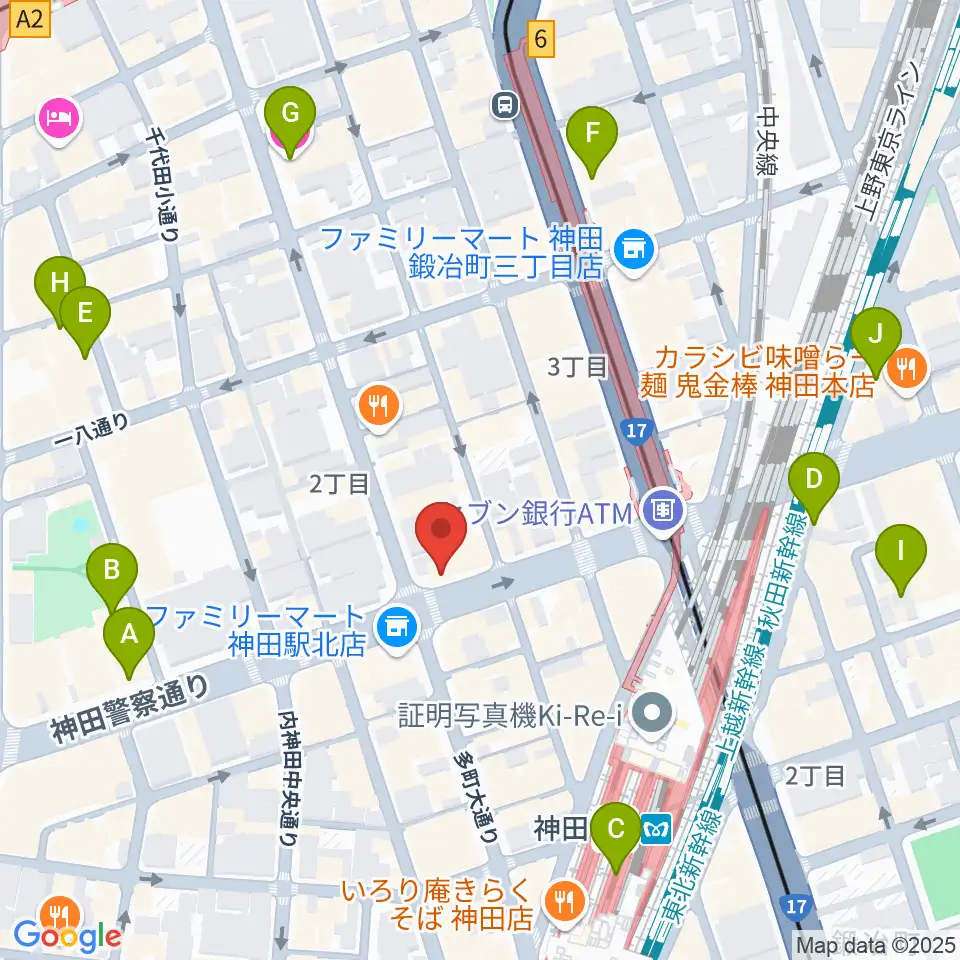 神田音楽学校周辺のホテル一覧地図