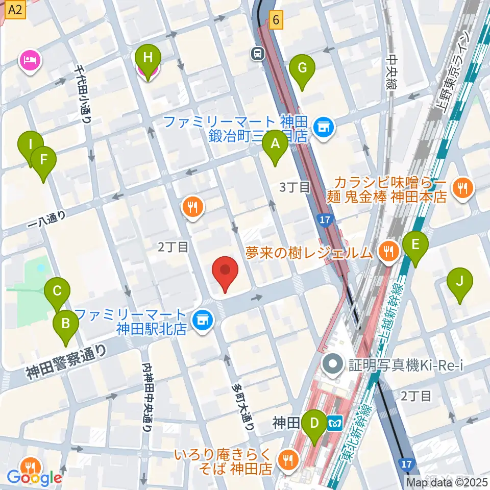 神田音楽学校周辺のホテル一覧地図