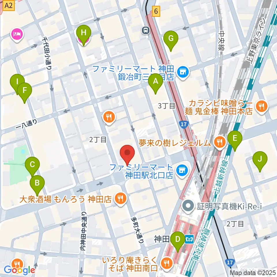 神田音楽学校周辺のホテル一覧地図