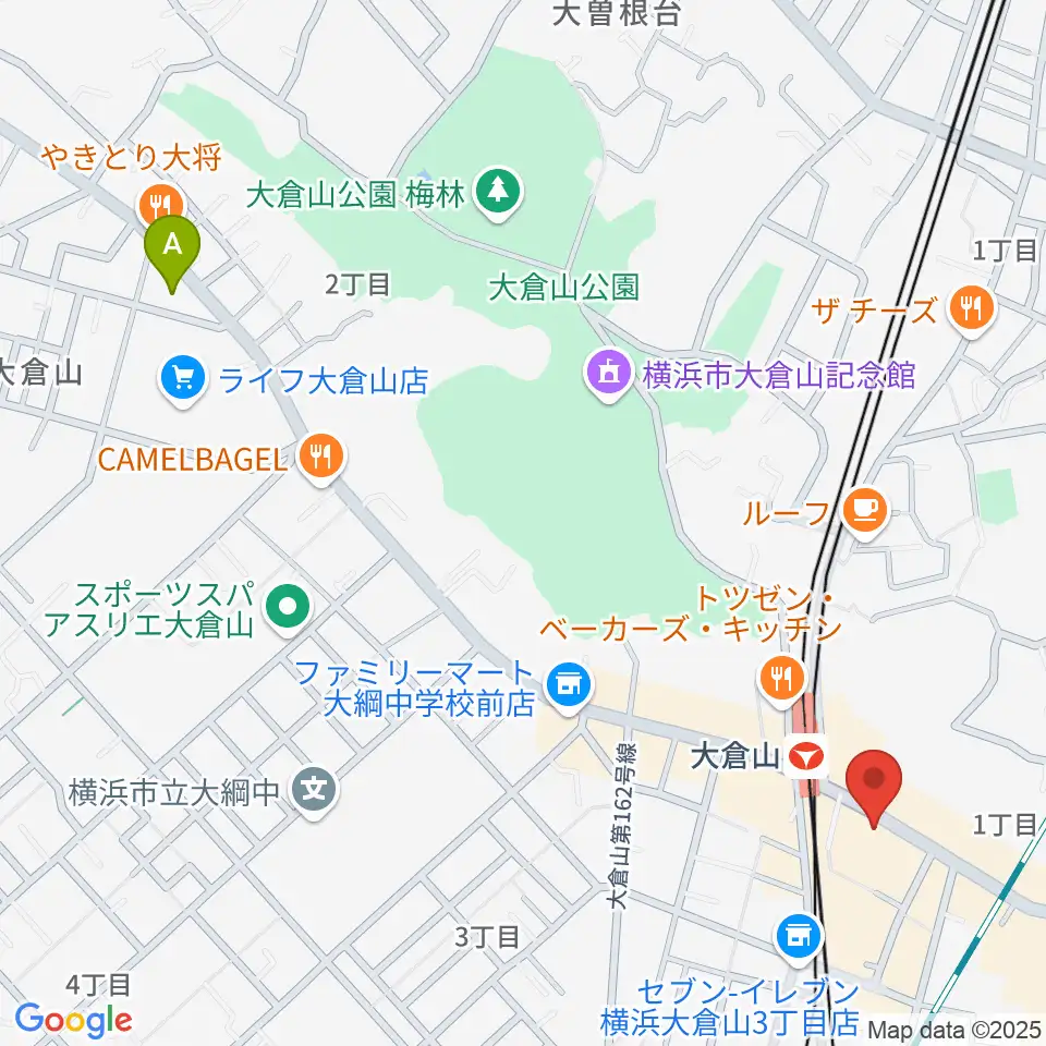 大倉山音楽美術センター周辺のホテル一覧地図