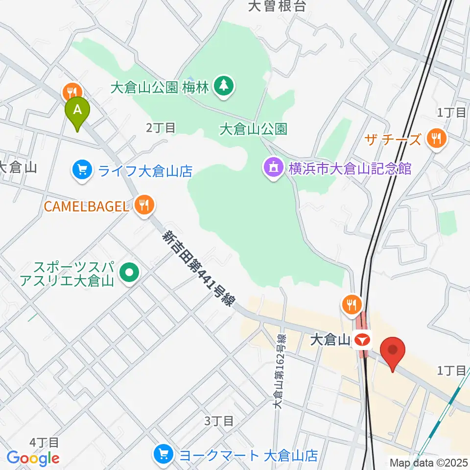 大倉山音楽美術センター周辺のホテル一覧地図