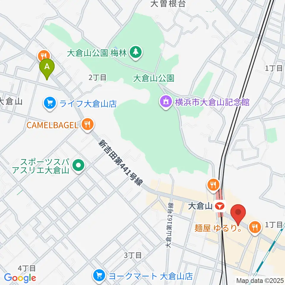 大倉山音楽美術センター周辺のホテル一覧地図