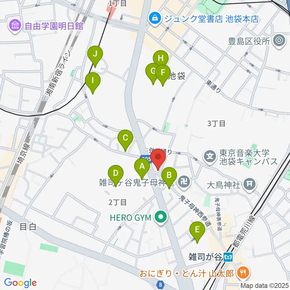 東京音楽大学付属民族音楽研究所周辺のホテル一覧地図