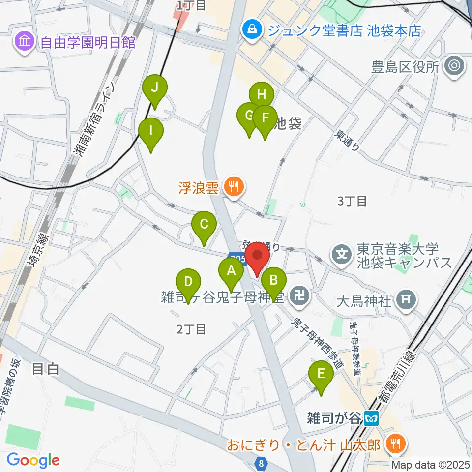 東京音楽大学付属民族音楽研究所周辺のホテル一覧地図