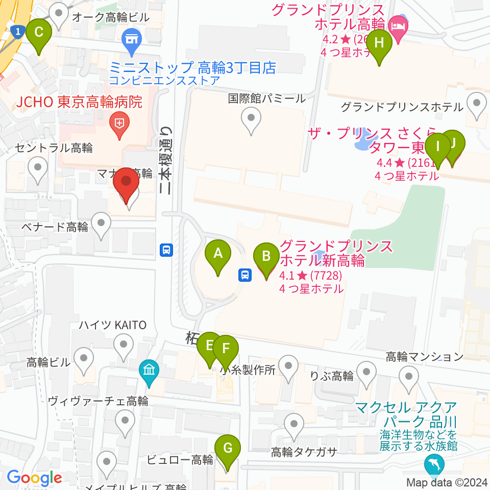 地唄箏曲美緒野会周辺のホテル一覧地図
