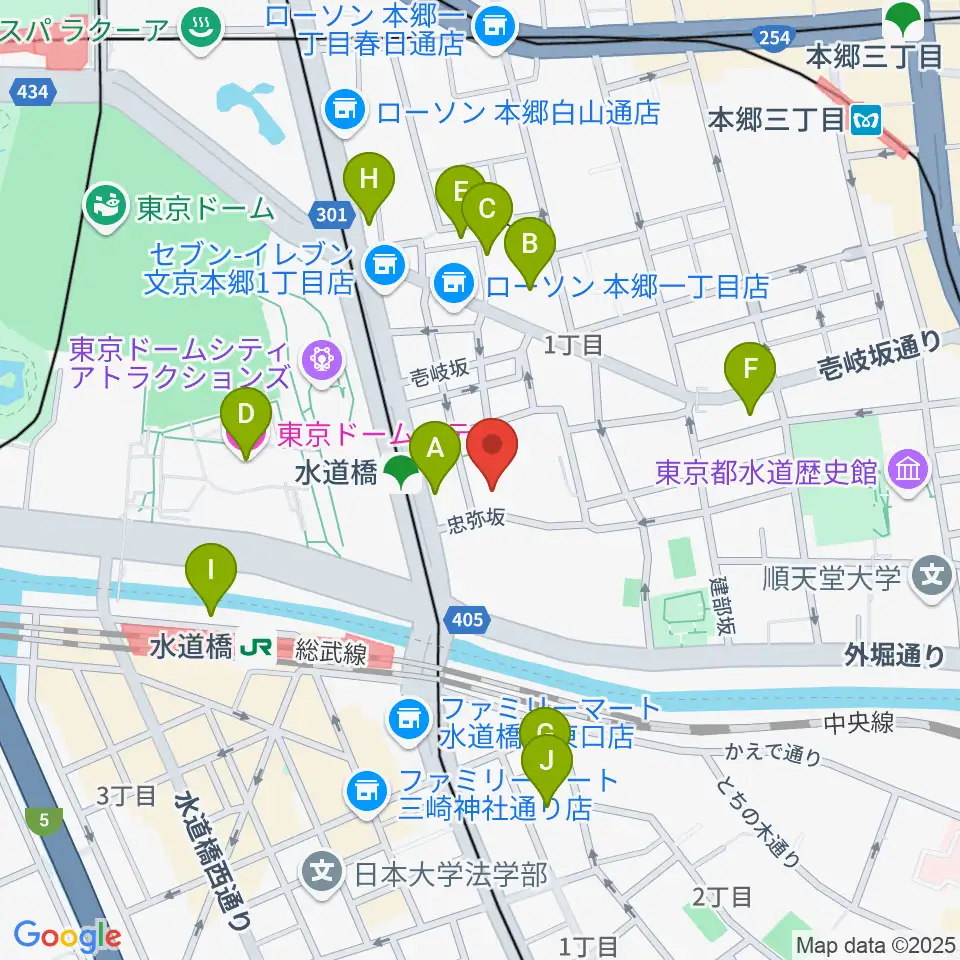 宝槻美代子音楽教室周辺のホテル一覧地図