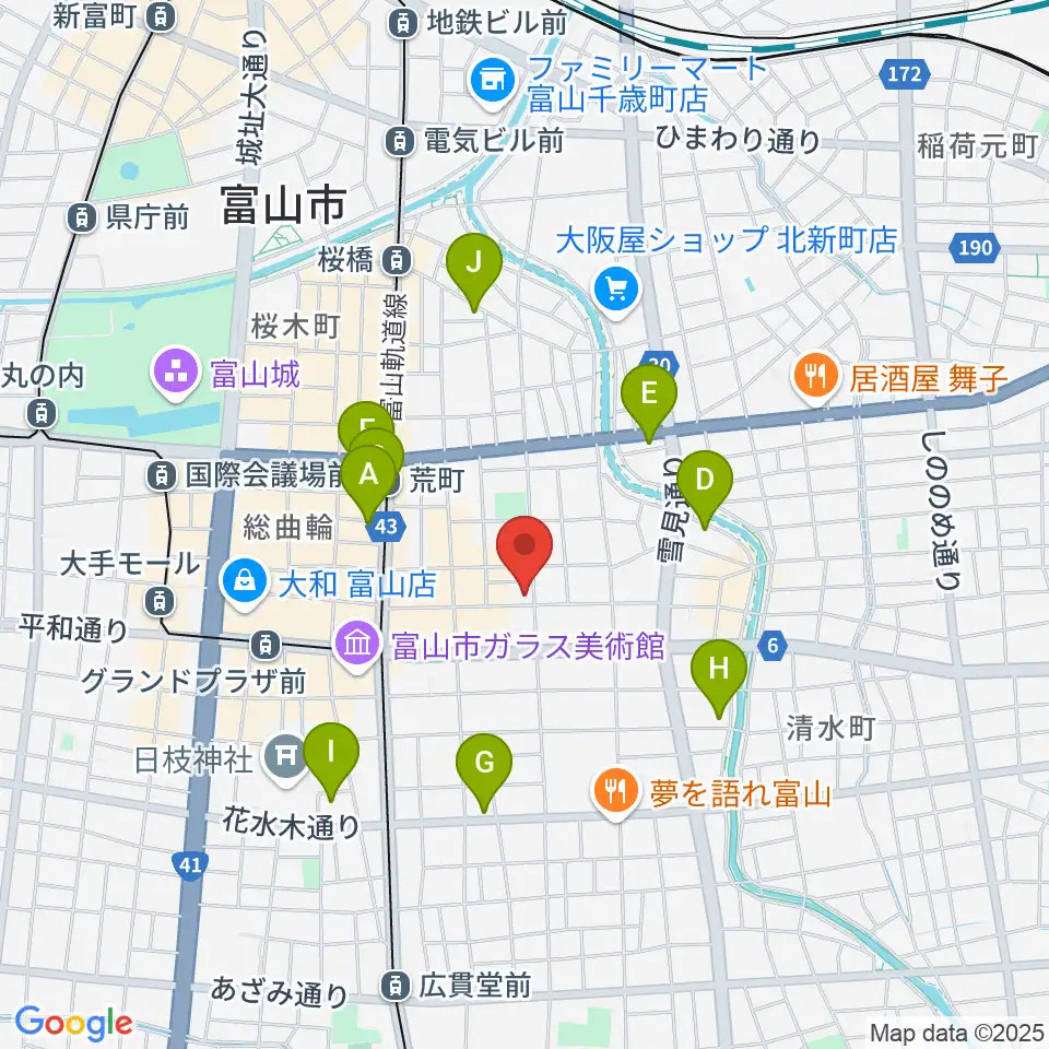 友井音楽教室周辺のホテル一覧地図