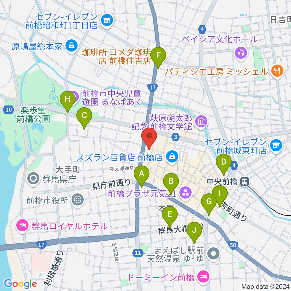 笠原智廣ピアノアカデミー周辺のホテル一覧地図