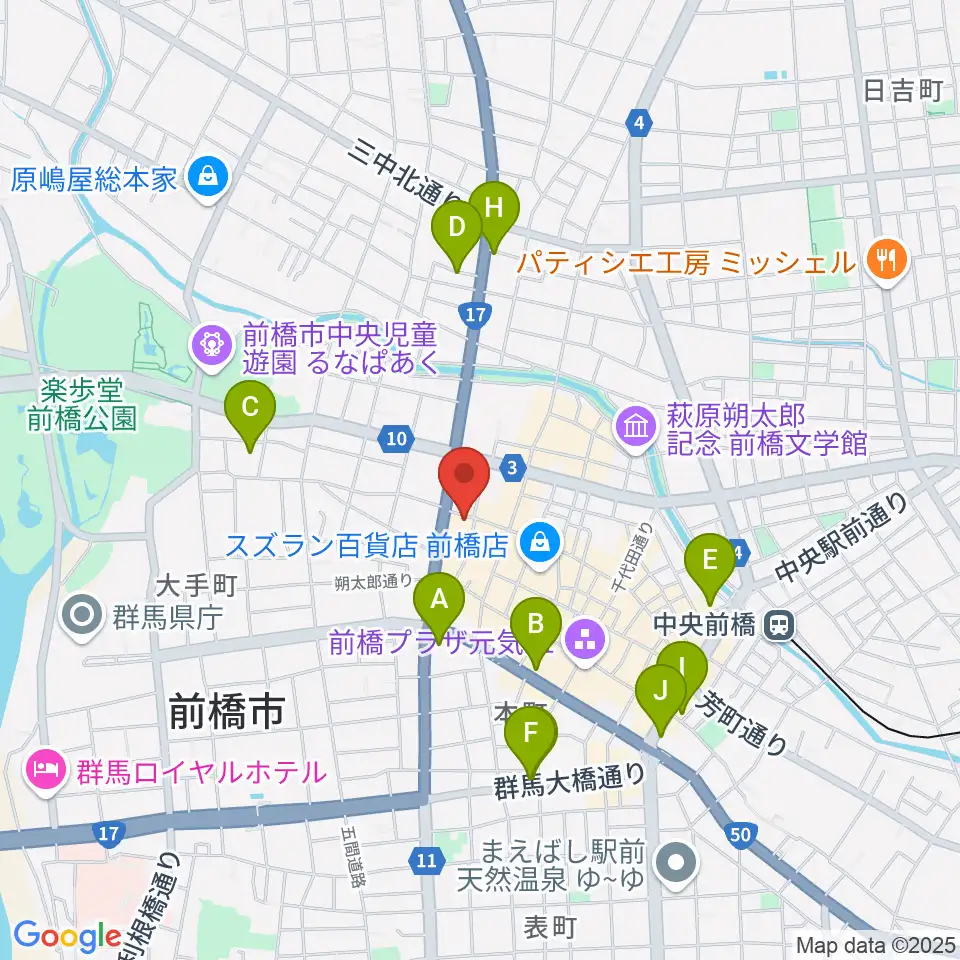 笠原智廣ピアノアカデミー周辺のホテル一覧地図
