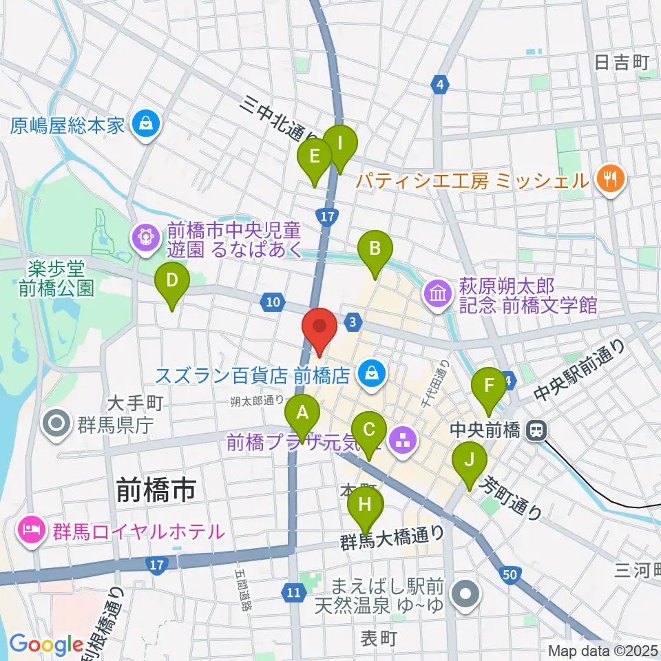 笠原智廣ピアノアカデミー周辺のホテル一覧地図