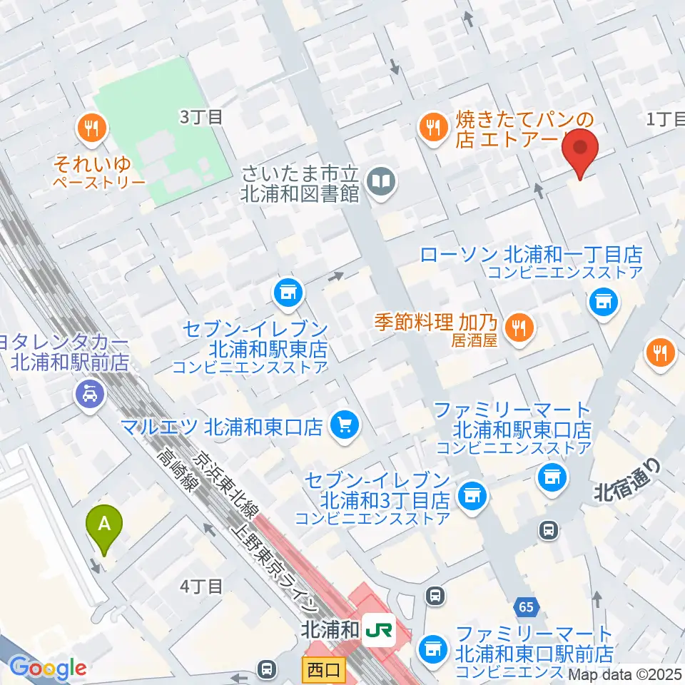 シバタ音楽教室周辺のホテル一覧地図