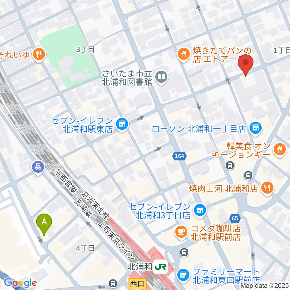 シバタ音楽教室周辺のホテル一覧地図