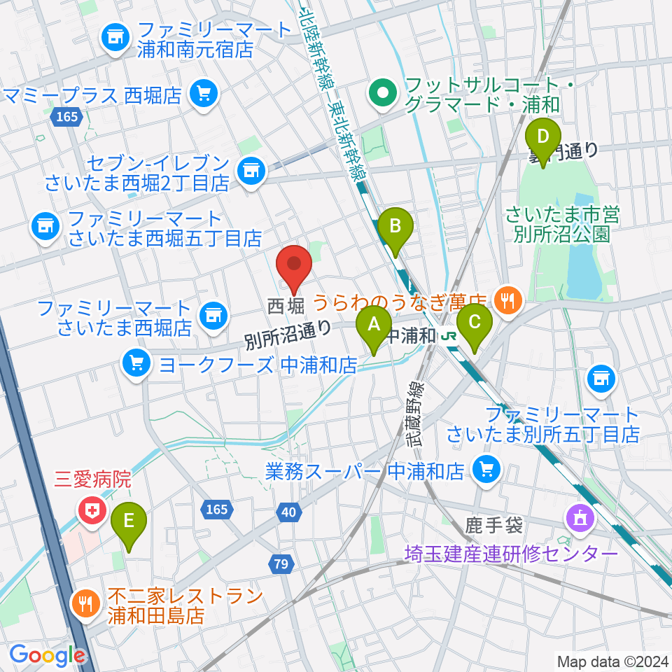 ABEバイオリン教室周辺のホテル一覧地図