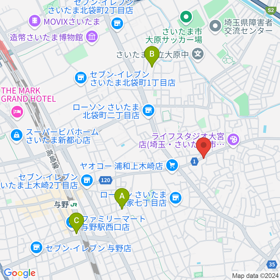 深川音楽教室周辺のホテル一覧地図