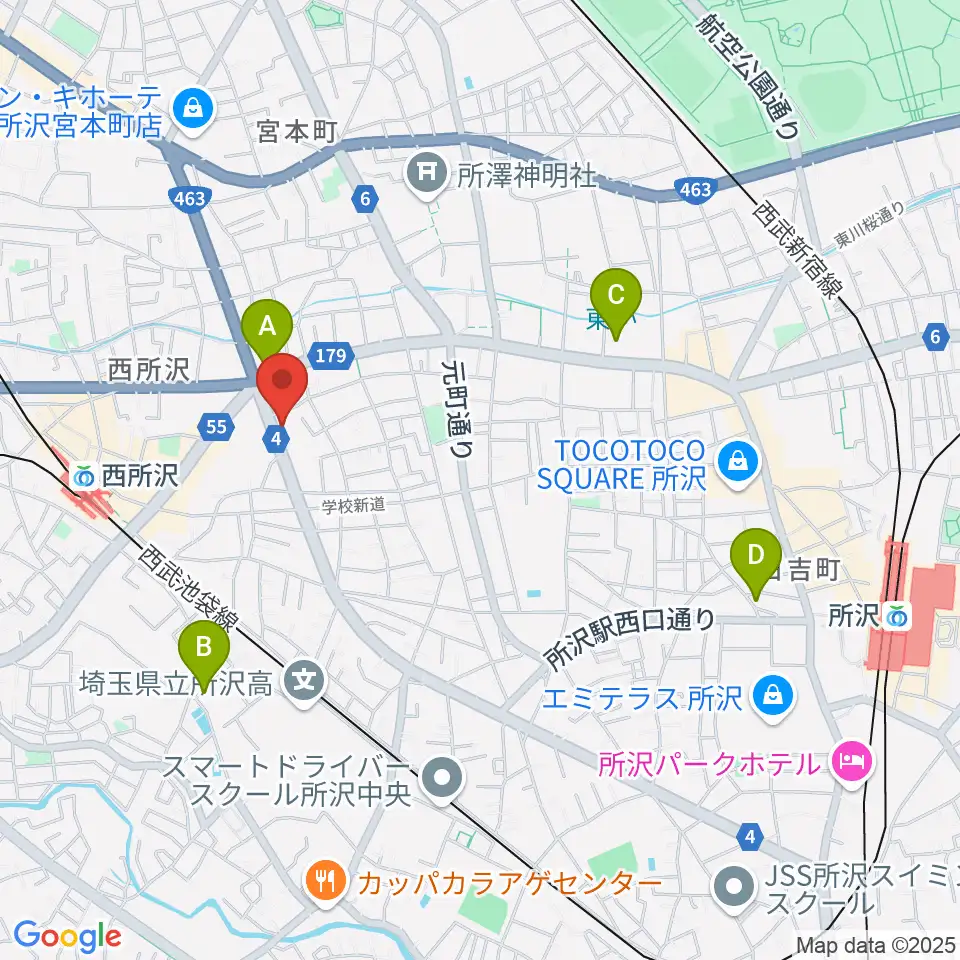 なかとみ ピアノフルート教室周辺のホテル一覧地図
