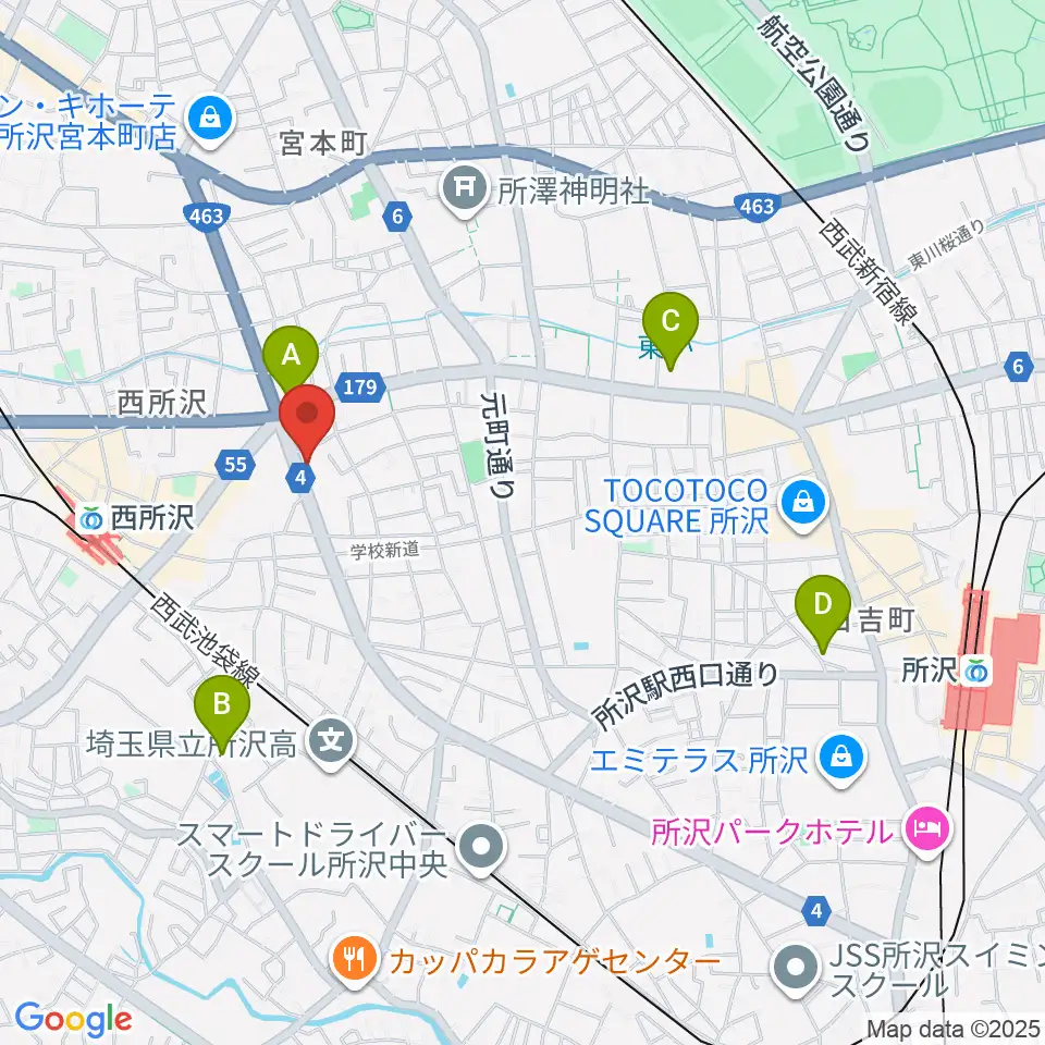 なかとみ ピアノフルート教室周辺のホテル一覧地図