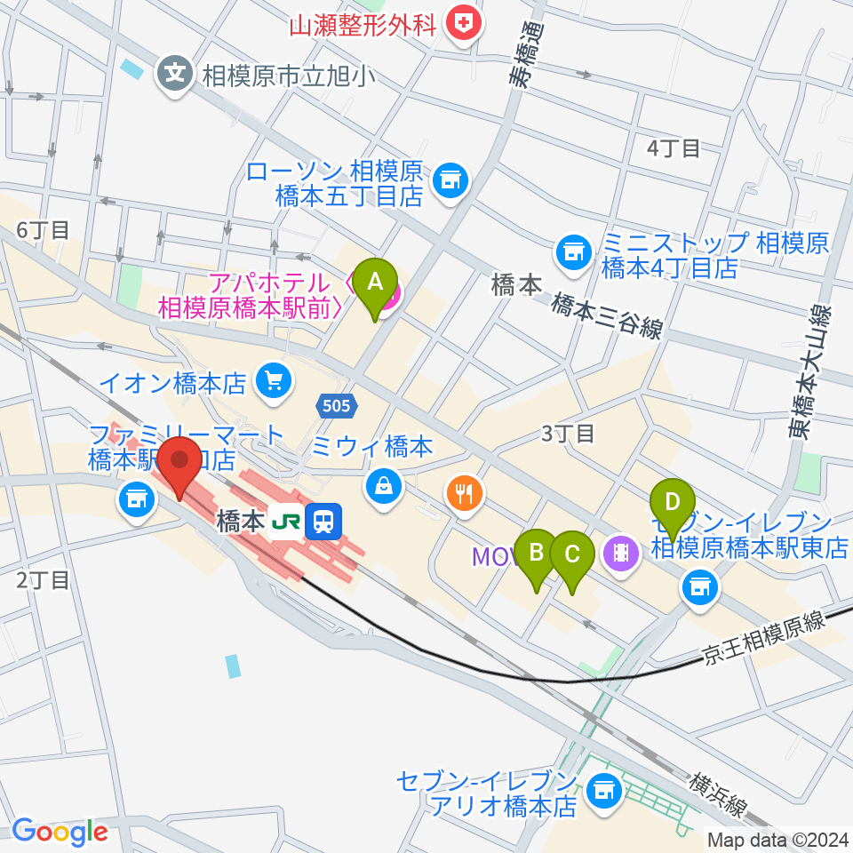 メリーミュージックアカデミー周辺のホテル一覧地図