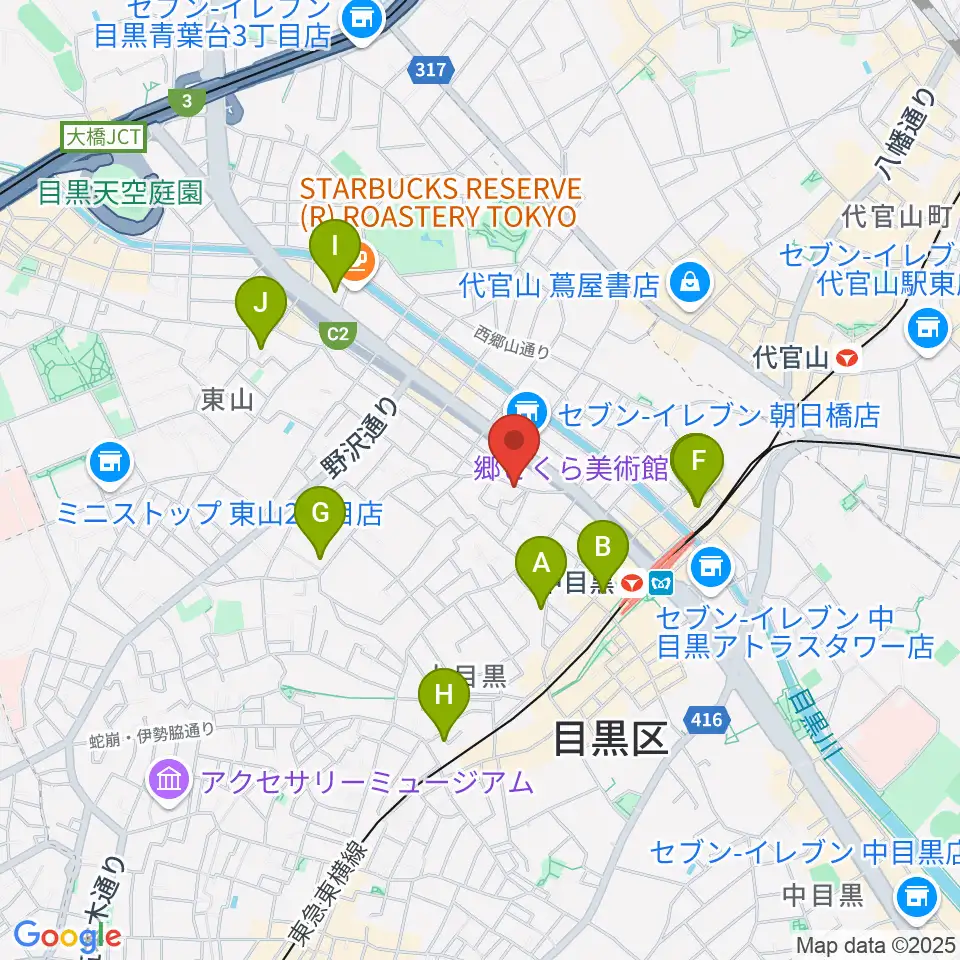 TWO-FIVEギタースクール周辺のホテル一覧地図