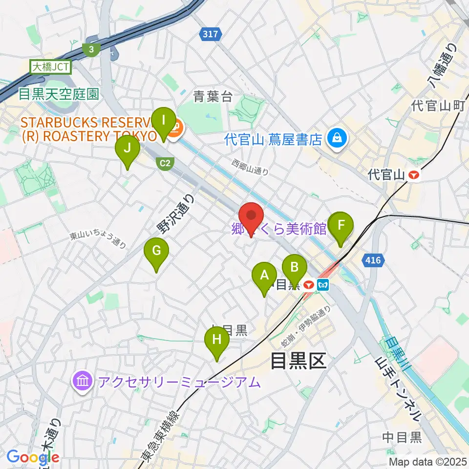 TWO-FIVEギタースクール周辺のホテル一覧地図