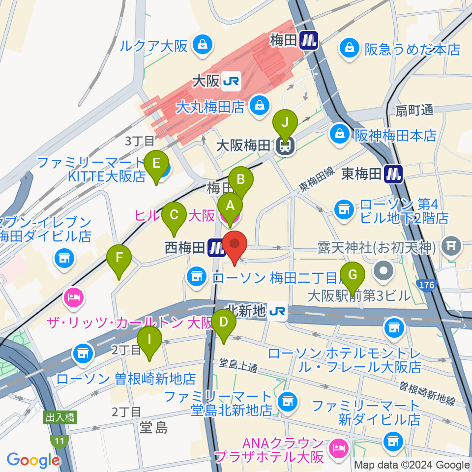 北尾音楽研究所周辺のホテル一覧地図