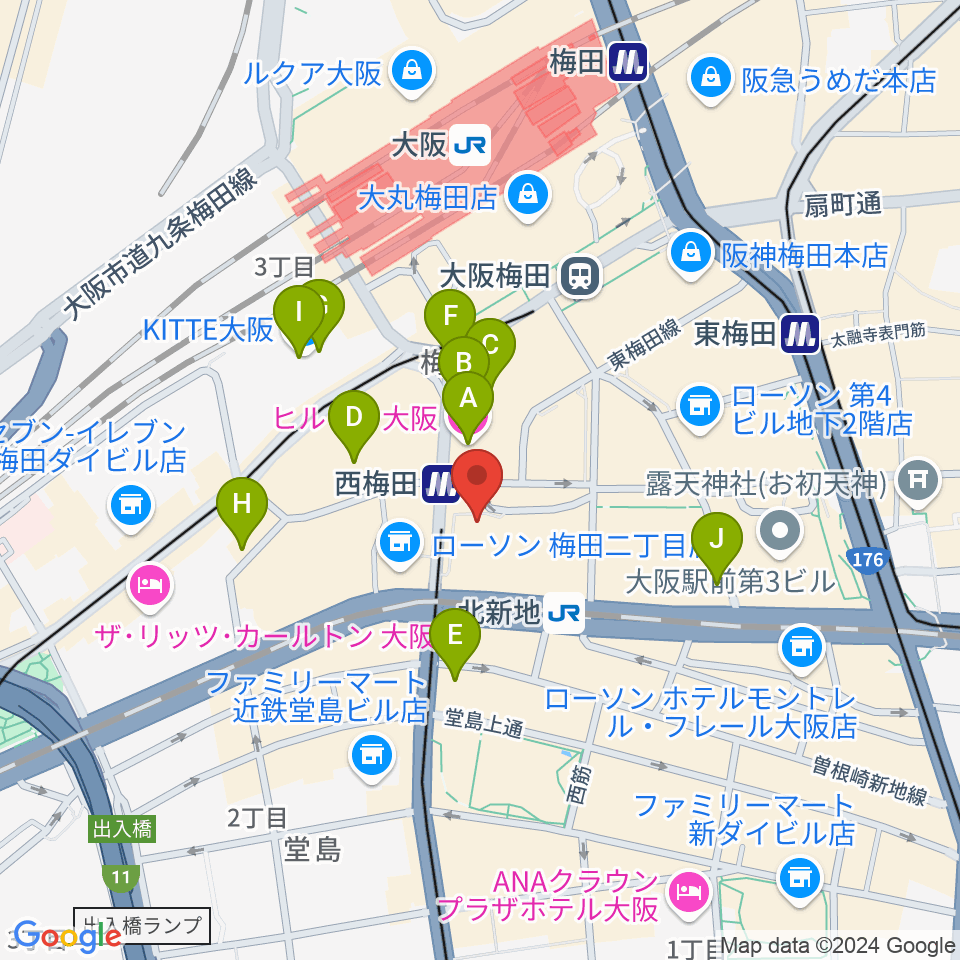 北尾音楽研究所周辺のホテル一覧地図