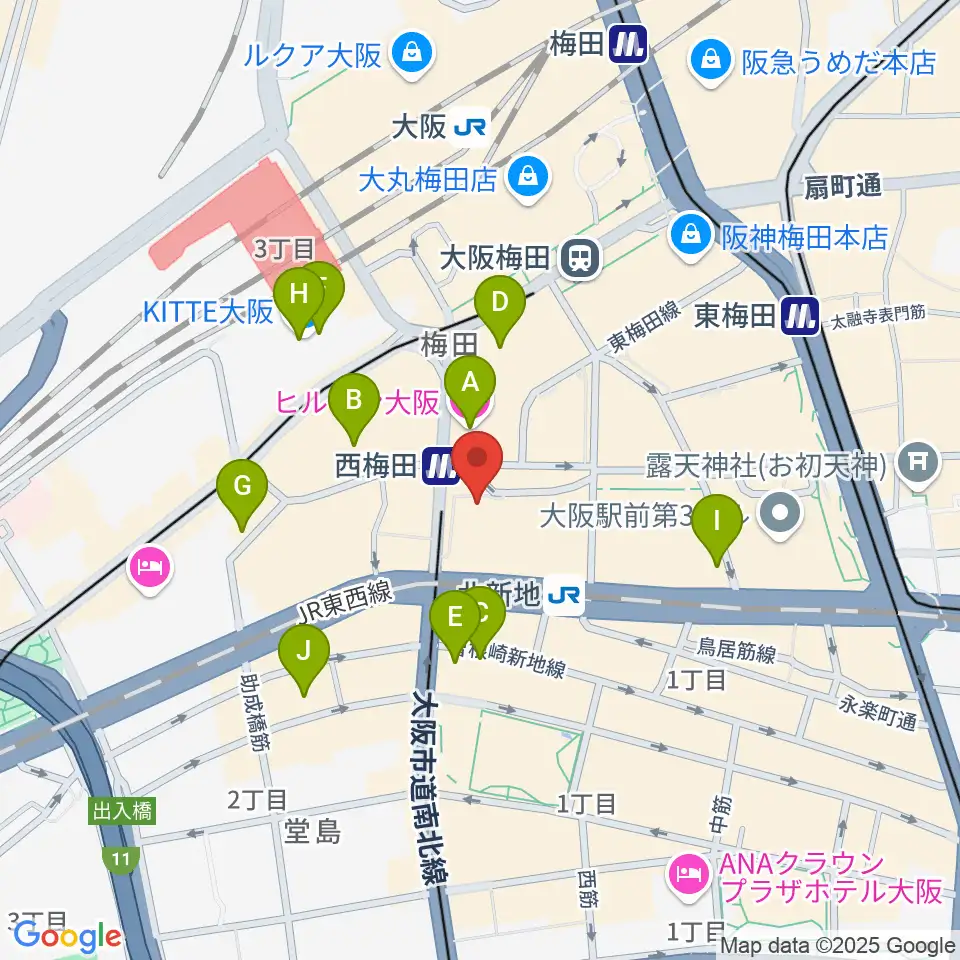 北尾音楽研究所周辺のホテル一覧地図