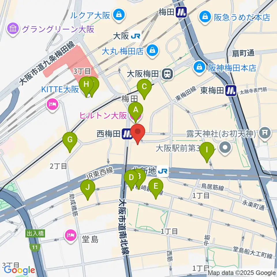 北尾音楽研究所周辺のホテル一覧地図