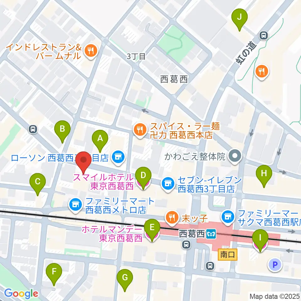 東京スクールオブミュージック＆ダンス専門学校周辺のホテル一覧地図