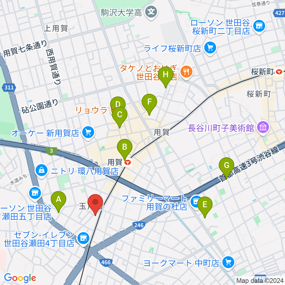 マイカミュージックラボラトリー周辺のホテル一覧地図