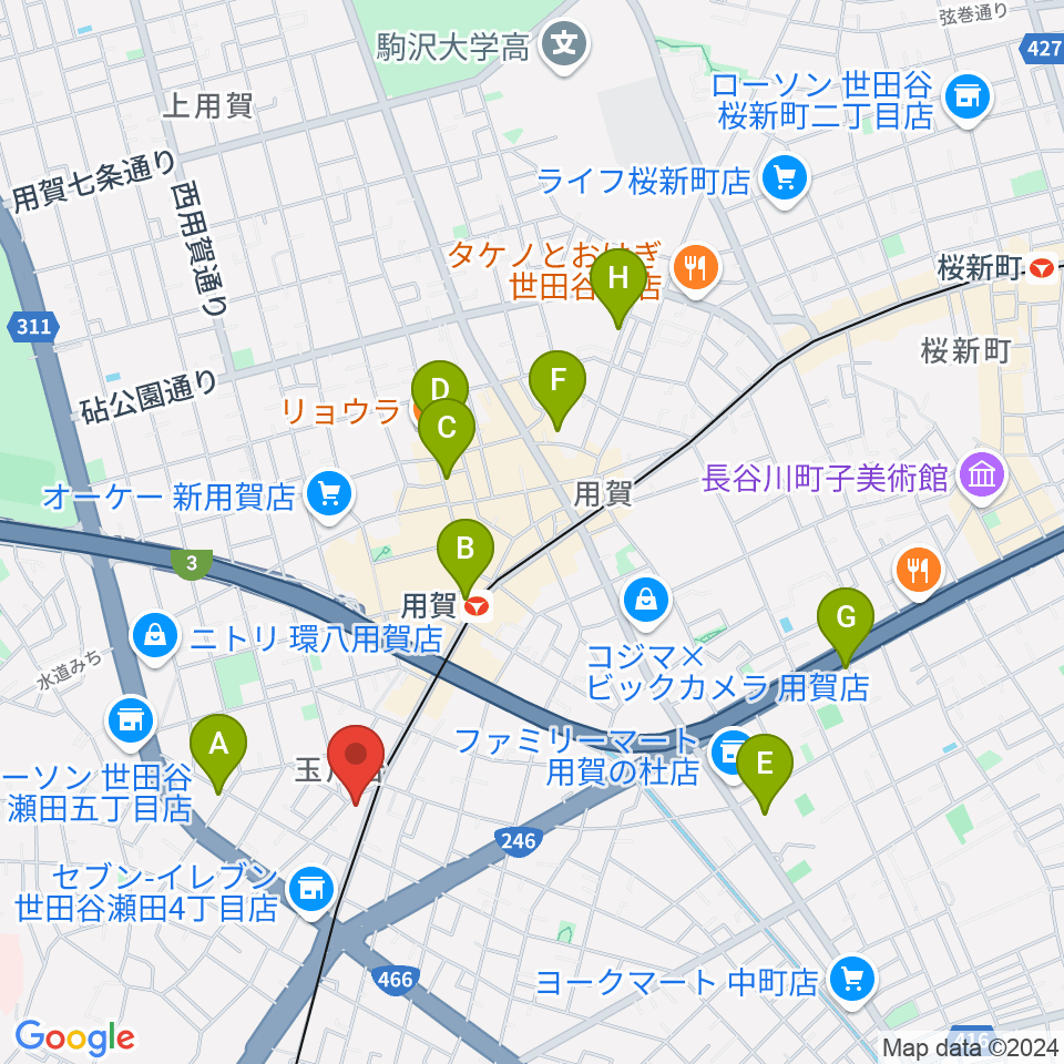 マイカミュージックラボラトリー周辺のホテル一覧地図