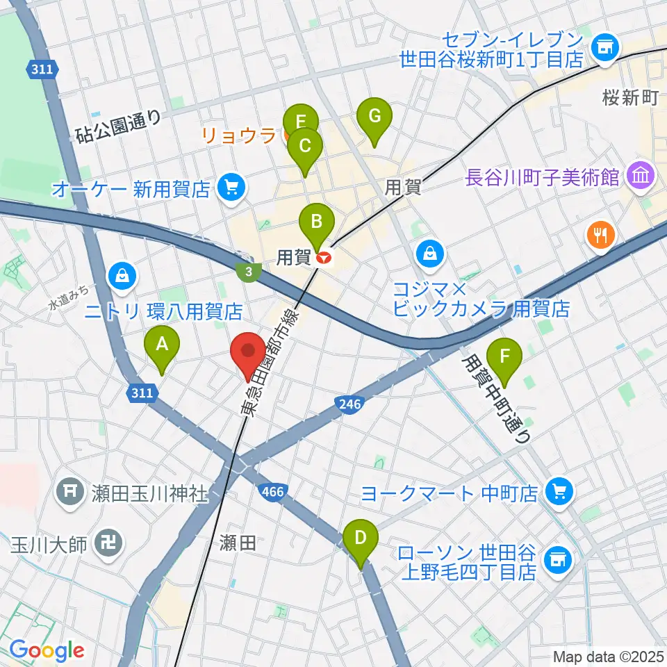 マイカミュージックラボラトリー周辺のホテル一覧地図