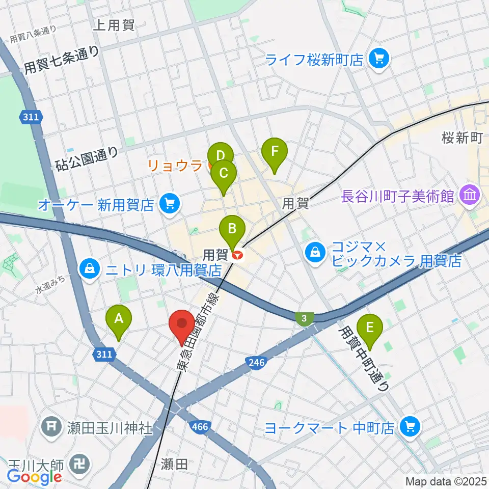 マイカミュージックラボラトリー周辺のホテル一覧地図