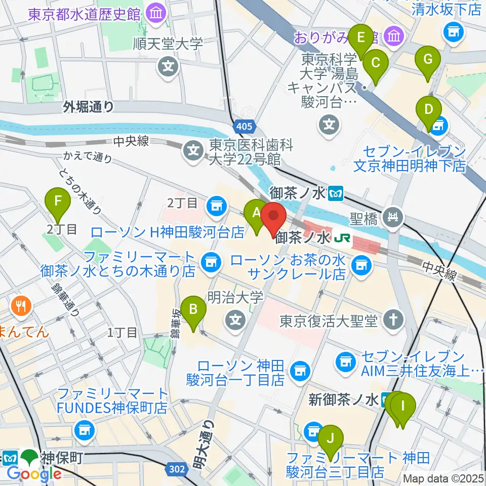 ESPギタークラフトアカデミー東京校周辺のホテル一覧地図