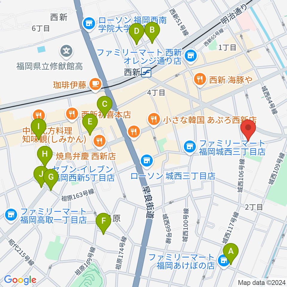 ソルフェ音楽専門学院周辺のホテル一覧地図