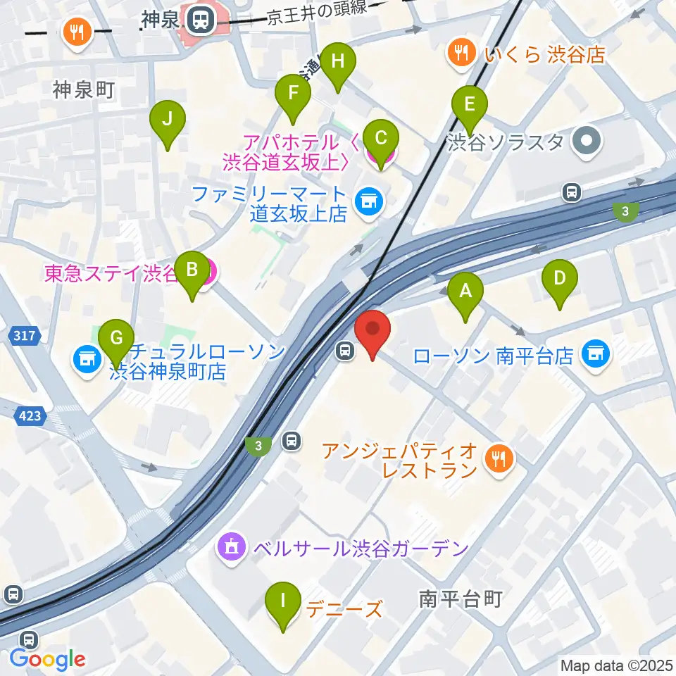 日本ピアノ調律・音楽学院周辺のホテル一覧地図