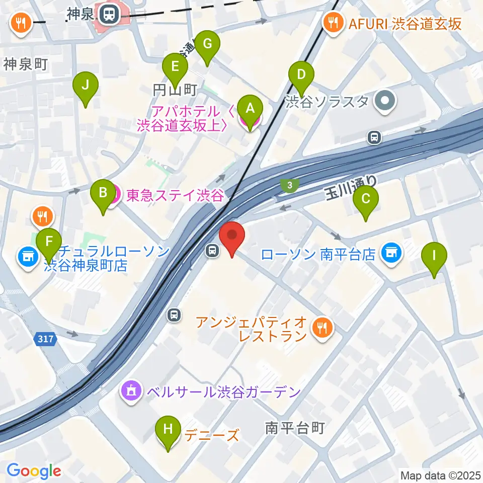 日本ピアノ調律・音楽学院周辺のホテル一覧地図