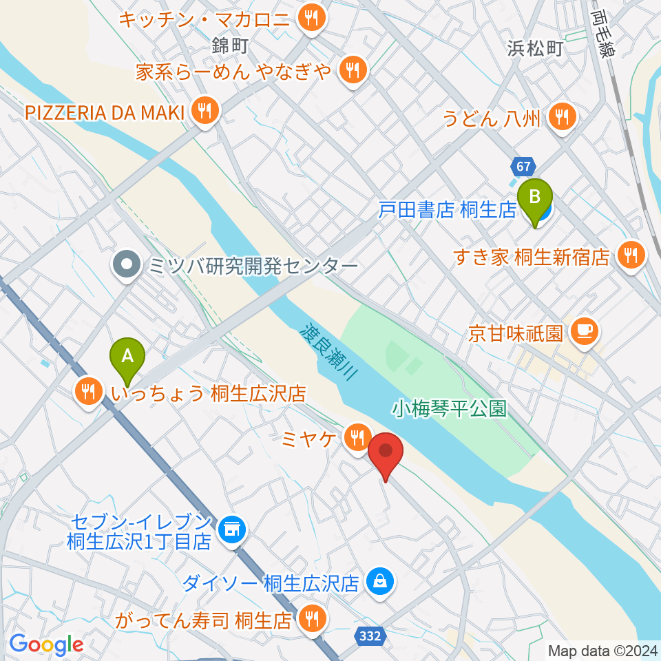 J-music ボーカル音楽教室周辺のホテル一覧地図