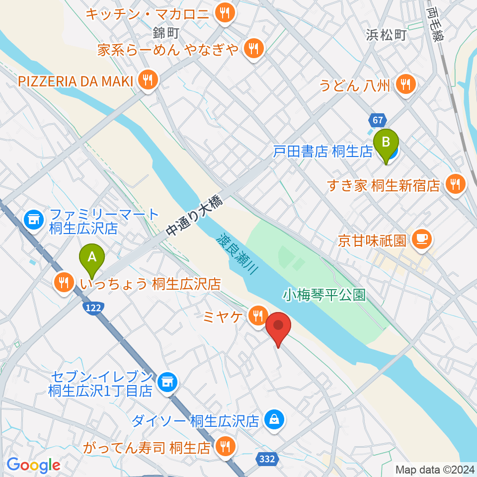 J-music ボーカル音楽教室周辺のホテル一覧地図