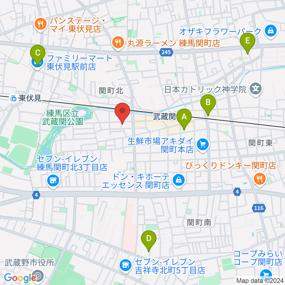 べっら・ぼーちぇ音楽院周辺のホテル一覧地図