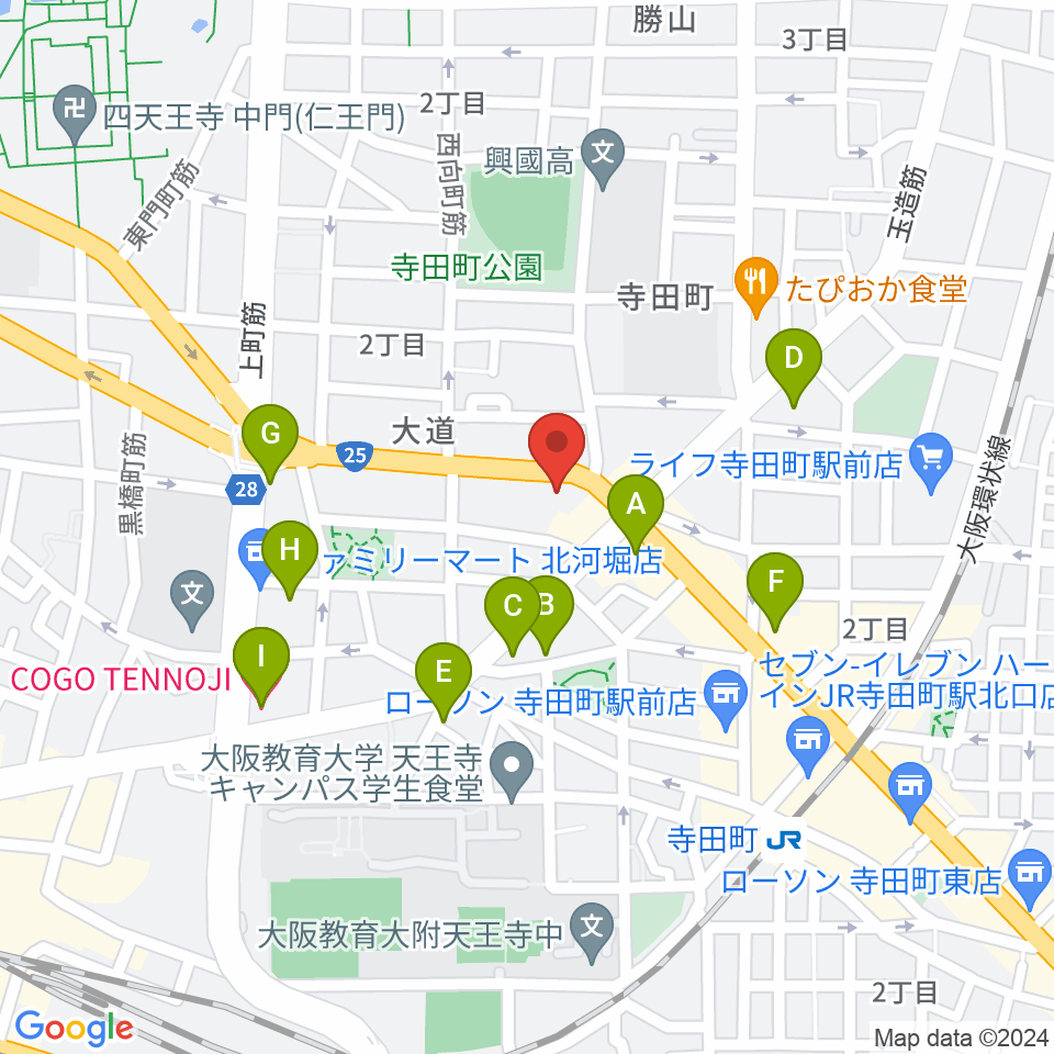 うえはミュージックフォレスト周辺のホテル一覧地図