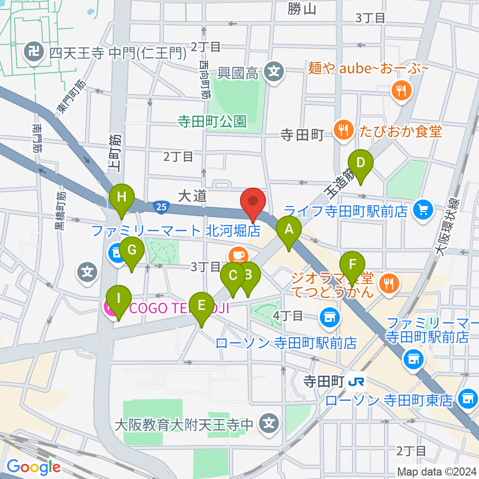 うえはミュージックフォレスト周辺のホテル一覧地図