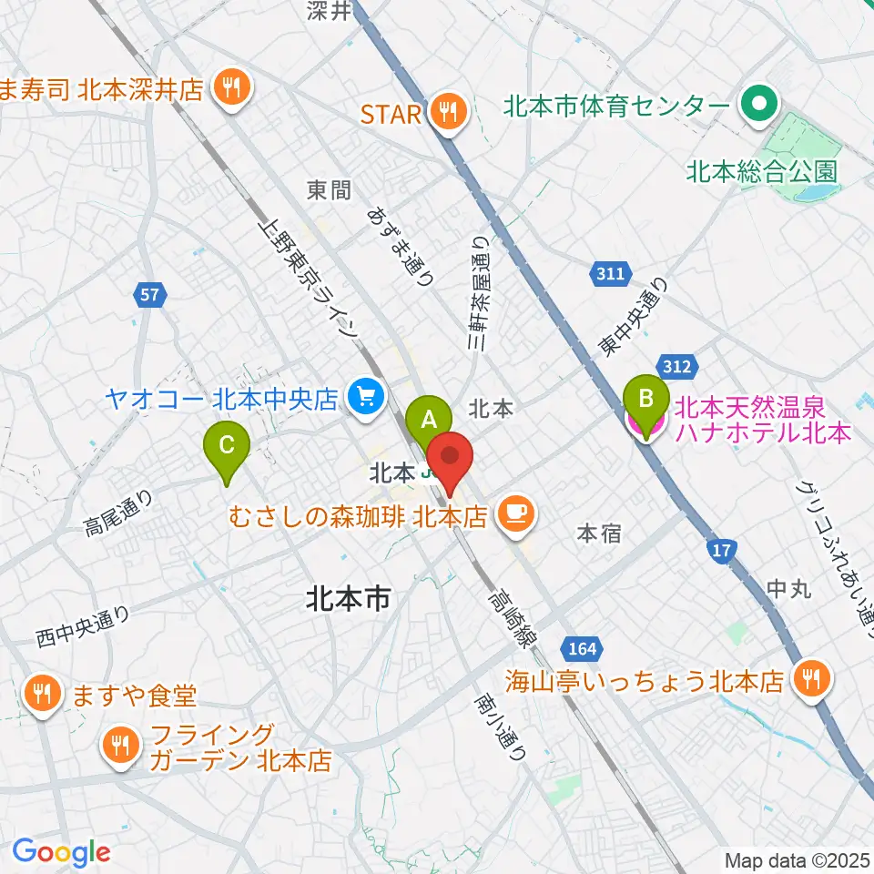 エクセラ・カルチャースクール周辺のホテル一覧地図