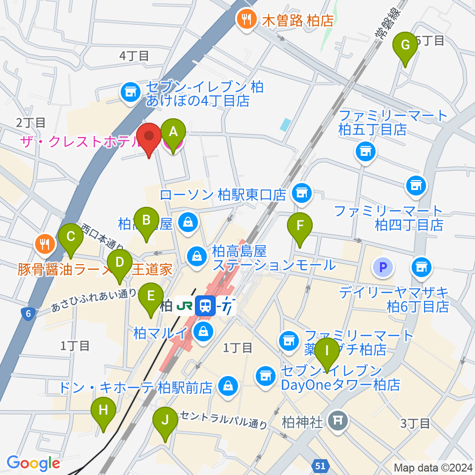 フォリア・ミュージックルーム周辺のホテル一覧地図