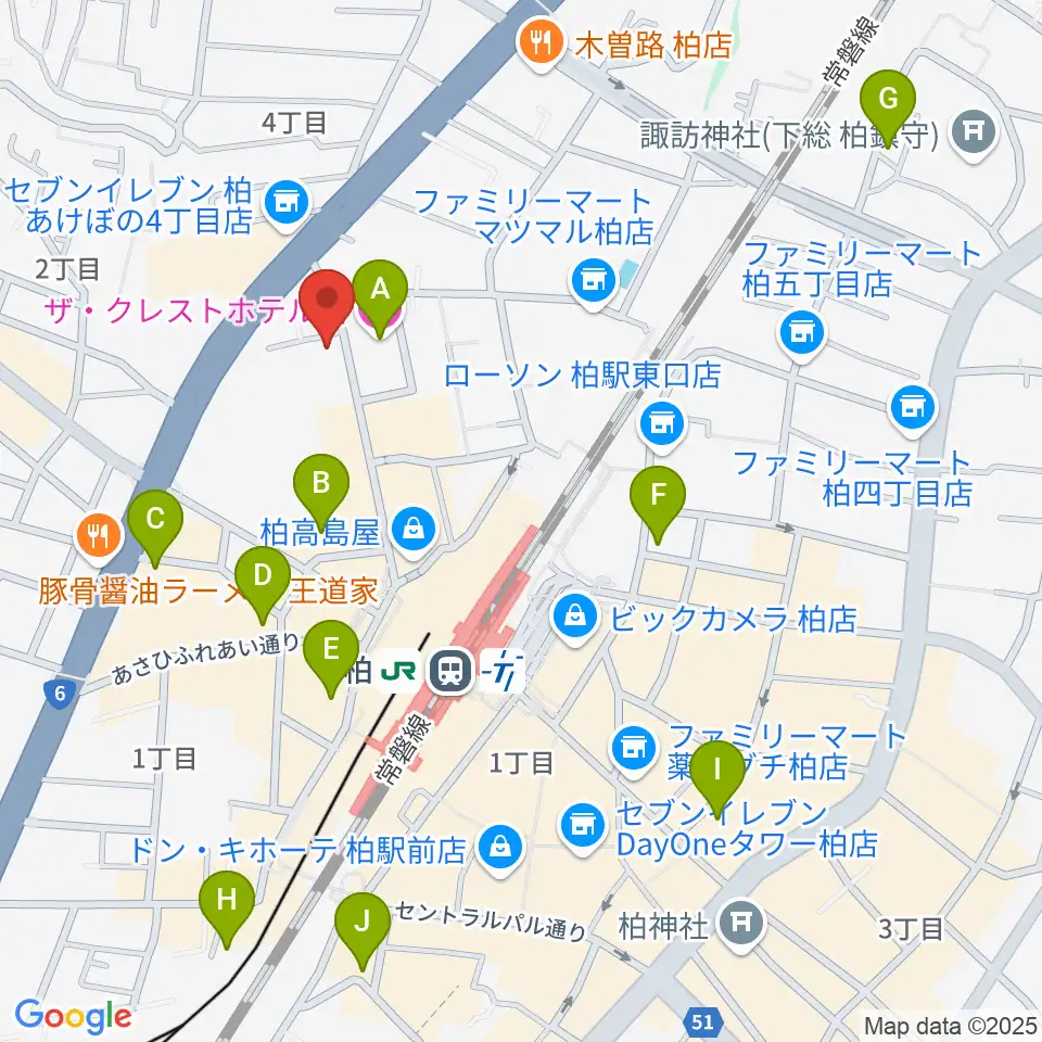 フォリア・ミュージックルーム周辺のホテル一覧地図