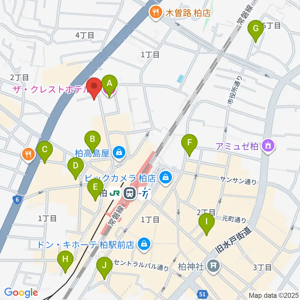 フォリア・ミュージックルーム周辺のホテル一覧地図