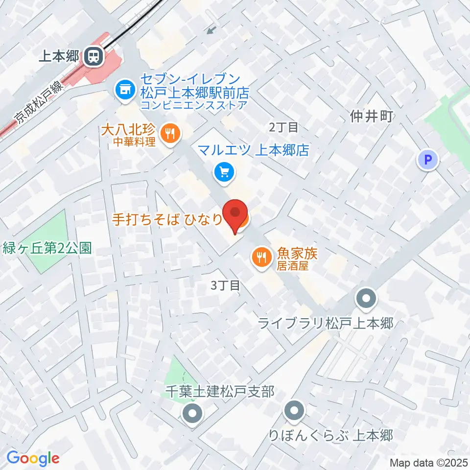 松戸学院周辺のホテル一覧地図