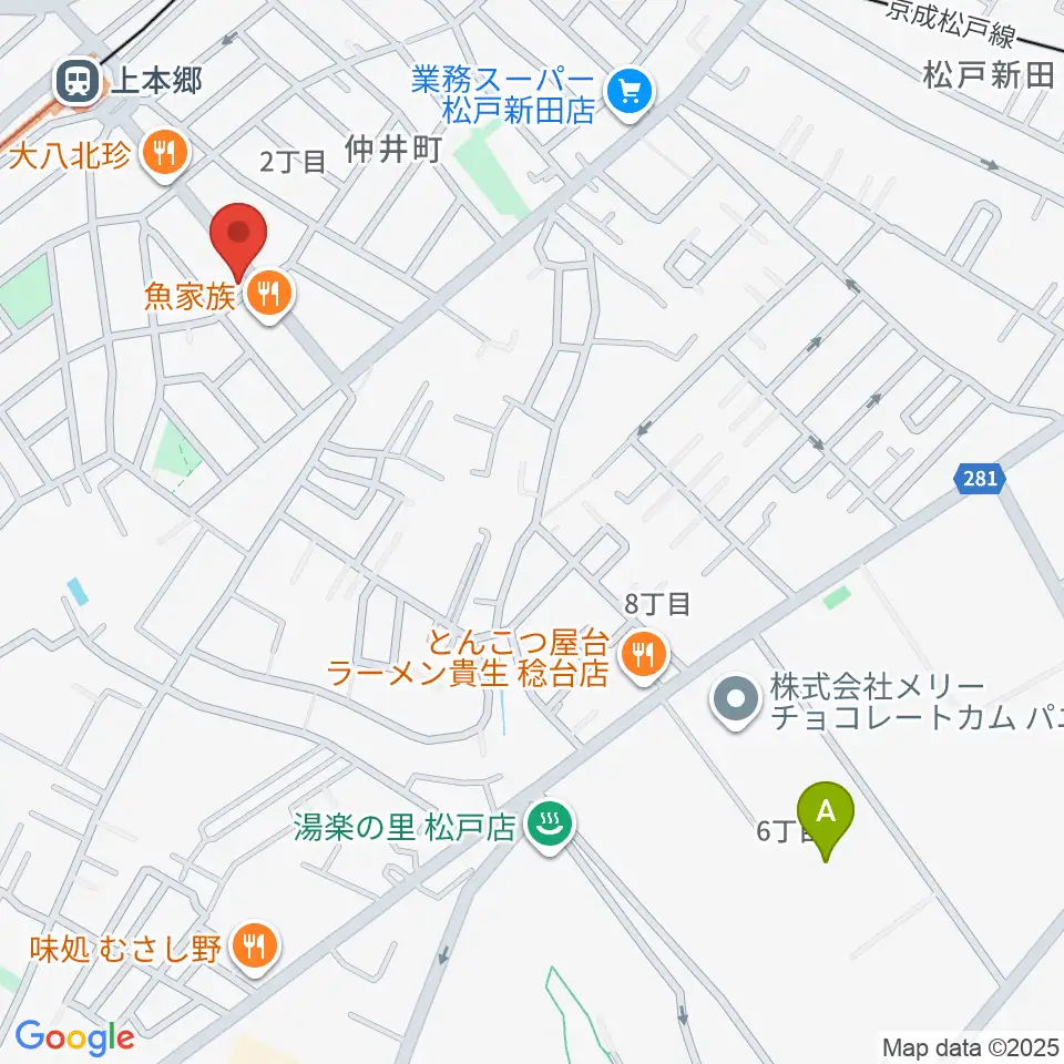 松戸学院周辺のホテル一覧地図