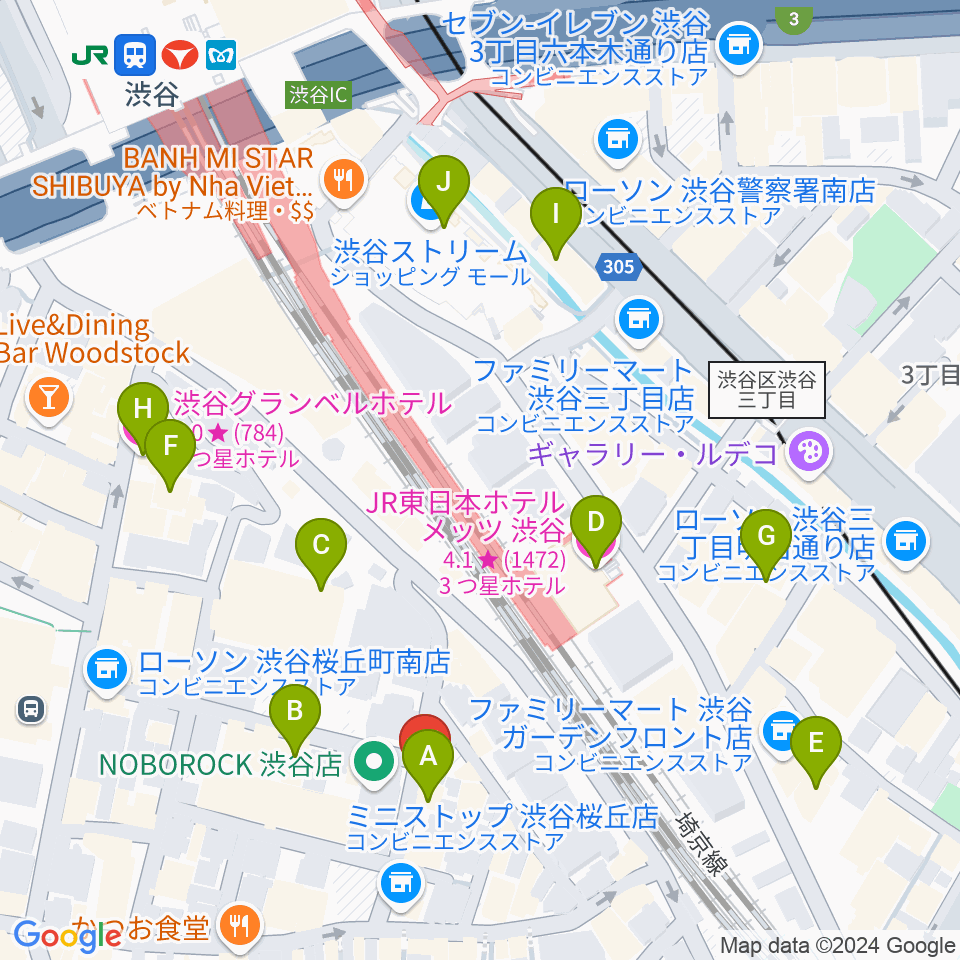 ヴァーヴミュージックスクール周辺のホテル一覧地図