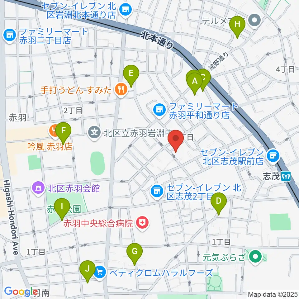ドルチェ音楽学園周辺のホテル一覧地図